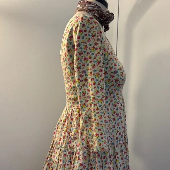 Rare Vintage Betsey Johnson Floral Midi Dress - Multicolor - Picture 6 of 10